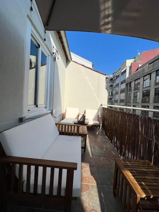 Atico Vintage Con Terraza Apartamento Vigo Exterior foto